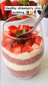Healthy strawberry chia pudding🍓😋& Ready set cook #shorts #pudding #chiapudding #breakfast #healthy