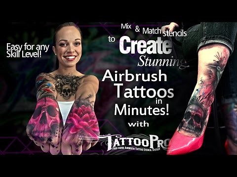 Introducing Tattoo Pro™ Stencils for Realistic Airbrush Tattoos!