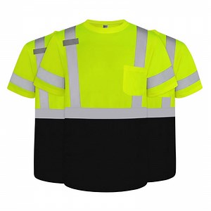 TCCFCCT Hi Vis Shirts for Men Class 3 High Visibility Shirt with Short Sleeves, Reflective Safety Shirts for Men, Construction Work Shirts with Reflective Strips, DX-(Yellow/Black) XL 3PCS - Walmart.com