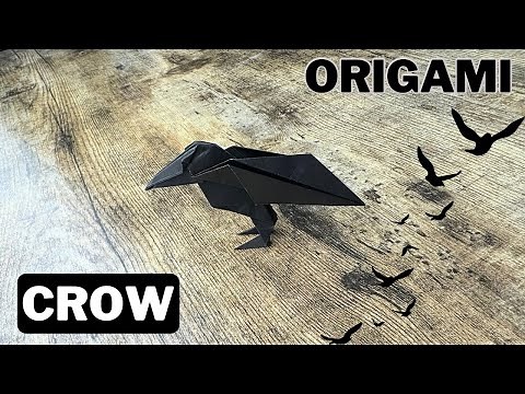 ORIGAMI CROW EASY TUTORIAL | HOW TO MAKE A CROW ORIGAMI STEP BY STEP PAPER CRAFT FOR HALLOWEEN