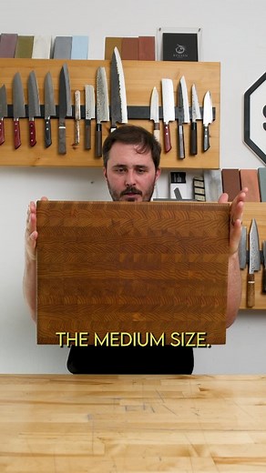 2.3K views · 22 reactions | Lately the cutting board in our videos has been getting a lot of attention. Let's chat about it! Board seen here : Larchwood Cutting Board Medium Find us and the board on our website, link in bio. | Sharp Knife Shop | Facebook