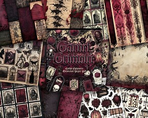 Garnet Grimoire: Gothic Ephemera Paper Pad, Junk Journal, Scrapbooking & Card Making Paper - Etsy