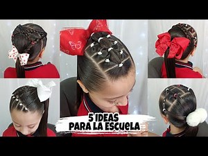 5 HAIRSTYLE IDEAS FOR SCHOOL 😍✨ / EASY, QUICK AND PRETTY ❤️