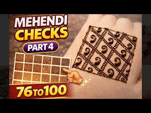 Mehendi Checks Design PART-4 // Mesh pattern// bridal checks