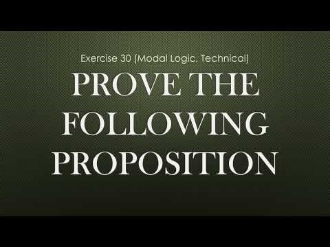 Exercise 30 Modal Logic Technical