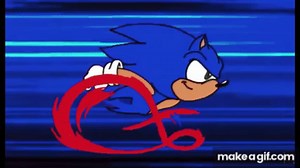 Sonic running animation 2 on Make a GIF