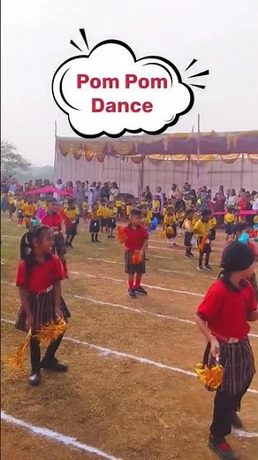 Pom Pom Dance 🎉🧑🏻‍🎤| Annual Sports Day fun dance for preschool kids 🪩 #preschoolgames #pompomdance 🎈