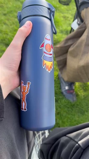 Some of my stickers on my friends water bottle 😍 #stickers #illustrator #arttok