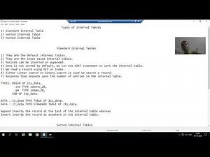 60 - ABAP Programming - Types of Internal Tables - Standard Internal Table Part2