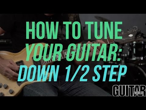 How to Tune Your Guitar Down 1/2 Step - Guitar Basics