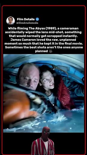 While filming The Abyss (1989), an accident became the perfect shot