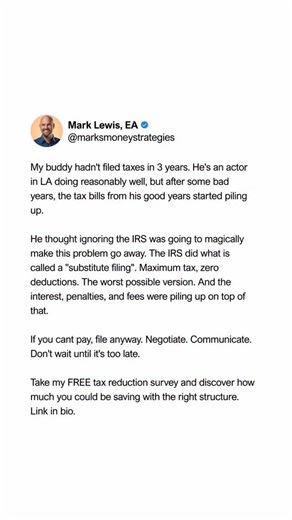 If you cant pay, file anyway. Negotiate. Communicate. Don’t wait until it’s too late. | Mark Lewis