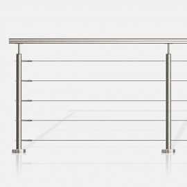 Garde-corps câble inox tendu, et rambarde à filin