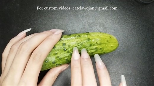 【长指甲】long nails filing destroy cucumber sausage