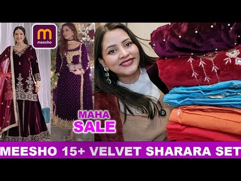 Meesho 🛍️💕15+Designer Velvet Suit Haul || Sharara/Kurta Set || Super Affordable || New Arrivals 😍