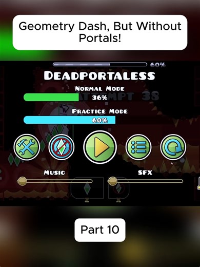 Geometry Dash Challenge: Play Without Portals!
