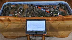 Coffee Table Model Railroad With All The Bells And Whistles (and Lights And Sirens)