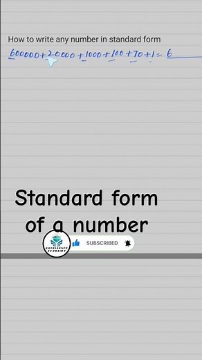 How write a number in standard form #maths #numbers #standardform