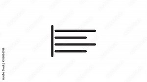 All kinds of Alignment. Transparent background 4k icon animation. Stock Video