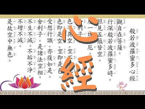 『心經』.全文讀誦（注音字放大）(21次30分) ｜適合手機端｜Heart Sutra 般若心経（更新）
