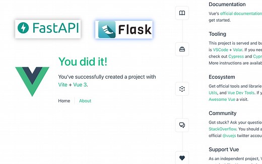 FastAPI/Flask集成Vue打包文件