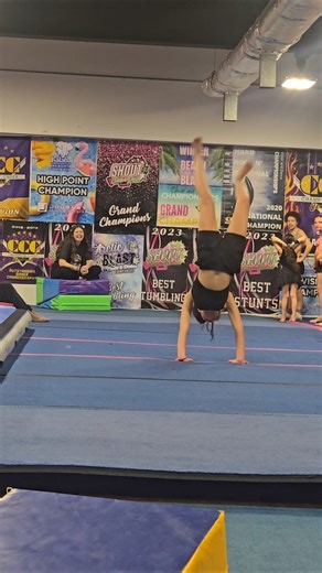 First Time Doing Roundoff Back Handspring Back Handspring on Floor