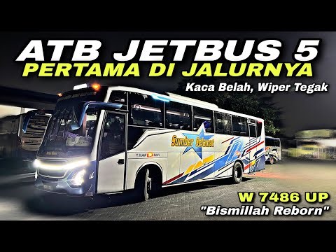 ATB Jetbus 5 🔥 Uses Split Glass & Vertical Wiper ❗️| Sumber Selamat trip W 7486 UP “ Bismillah Re...