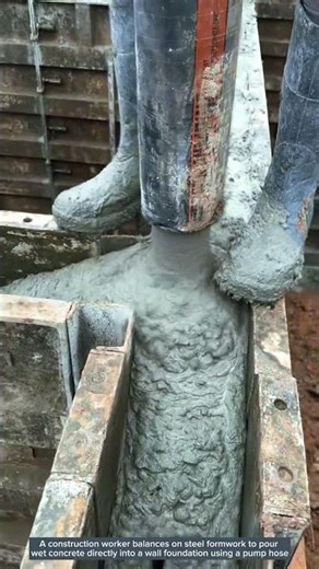 Industrial Concrete Pouring Process For Foundation Walls Fast