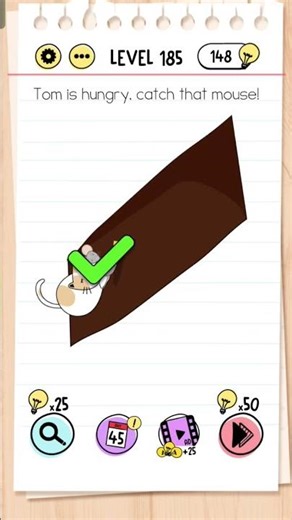 🧠 Brain Test Level 185 SOLVED! 🤯 Crazy Secret Move!