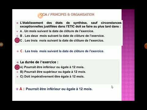 QCM 1P comptabilité générale sur principes fondamentaux.