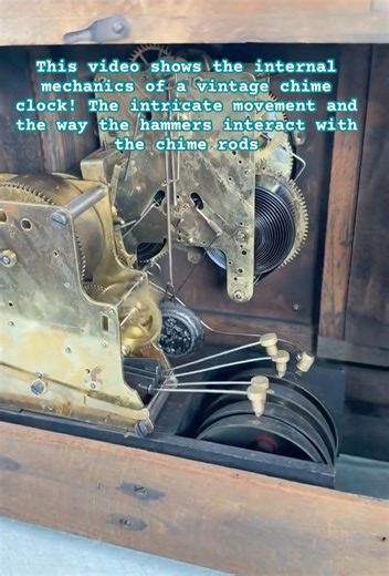 movement of a mechanical clock #Horology #VintageClocks #WestminsterChime #AntiqueRestoration #Clock