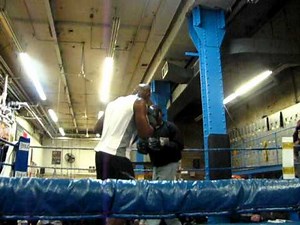 Evander Holyfield training with Tommy Brooks