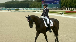 Liz Halliday-Sharp leads the way for the U.S. eventing team