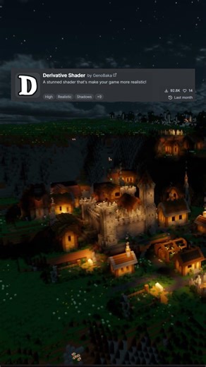 Derivative Shader Showcase #minecraft #sky #minecraftbuilding #dream #sunset #music #gaming #imagine