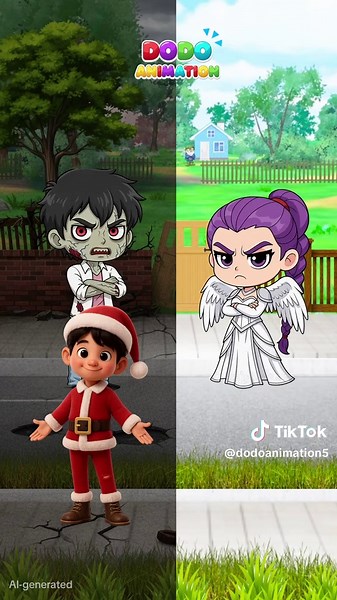 Zombie Jinu vs Xmas Rumi: A Funny Cartoon Showdown