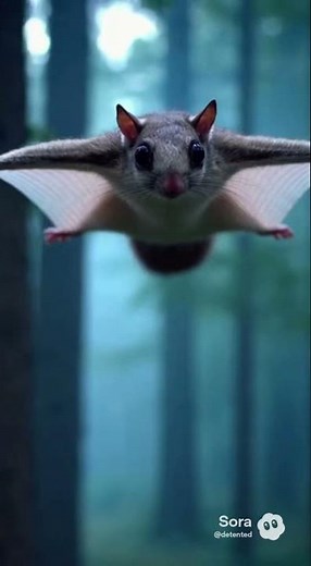 How does this squirrel manage to fly like a bat?