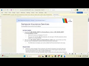 New Perspectives Excel 365 | Module 7: End of Module Project 1 Sampson Insurance Services