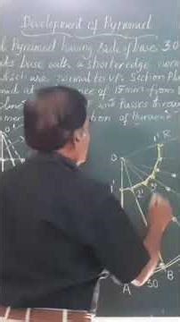 Development of Hexagonal Pyramid cut by 2 section planes/ Engineering Drawing
