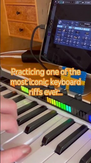 Practicing the keyboard solo from Jump