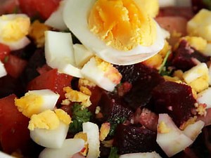 Salade de betteraves à l'oeuf dur