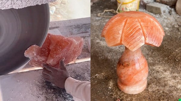 Transforming Salt Crystals into Stylish Lamps