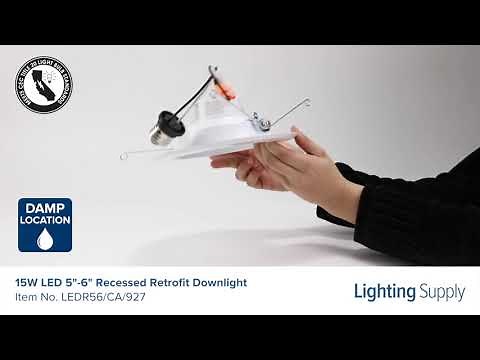 FEIT Electric 15W LED 5"-6" Recessed Retrofit Downlight (LEDR56/CA/927)