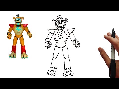 How To Draw Glamrock Freddy From FNAF - Five Nights At Freddy's Security Breach Step by Step