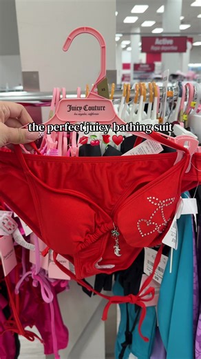 the red one should go viral too💋 @Burlington #burlington #juicycouture #bikini #shopping #fyp