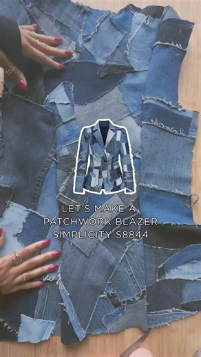 Simplicity S8844 Blazer! Check out the full tutorial on my channel 🧵🪡 #sewing #simplicitys8844