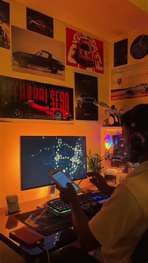 Dream Gaming Setup Tour While Playing GTA 5🤯❤️‍🔥 #gta #ytshorts #shorts