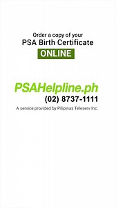 8 comments | You can safely and conveniently order your PSA certificates online through PSAHelpline.ph. With various payment channels available, you can choose a payment option that is most accessible and convenient for you. Your certificate will be delivered to your doorstep within days! It's easy, fast, and safe! Try it today. | PSAHelpline.ph: PSA Birth Certificate Delivery Service | Facebook