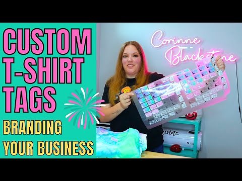 Custom t-shirt tags to brand your business and products with DTF