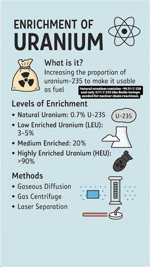 Uranium Enrichment Explained | Levels & Methods | UPSC UPPCS Current Affairs 2025