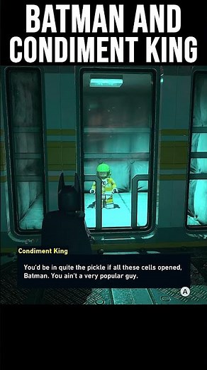 BATMAN AND CONDIMENT KING INTERACTION IN LEGO BATMAN: LEGACY OF THE DARK KNIGHT